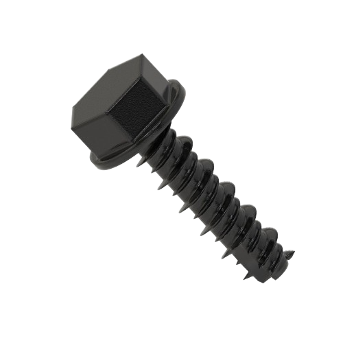 Black hexagonal flange head self-tapping screw for John Deere parts and accessories in tools and home improvement collections