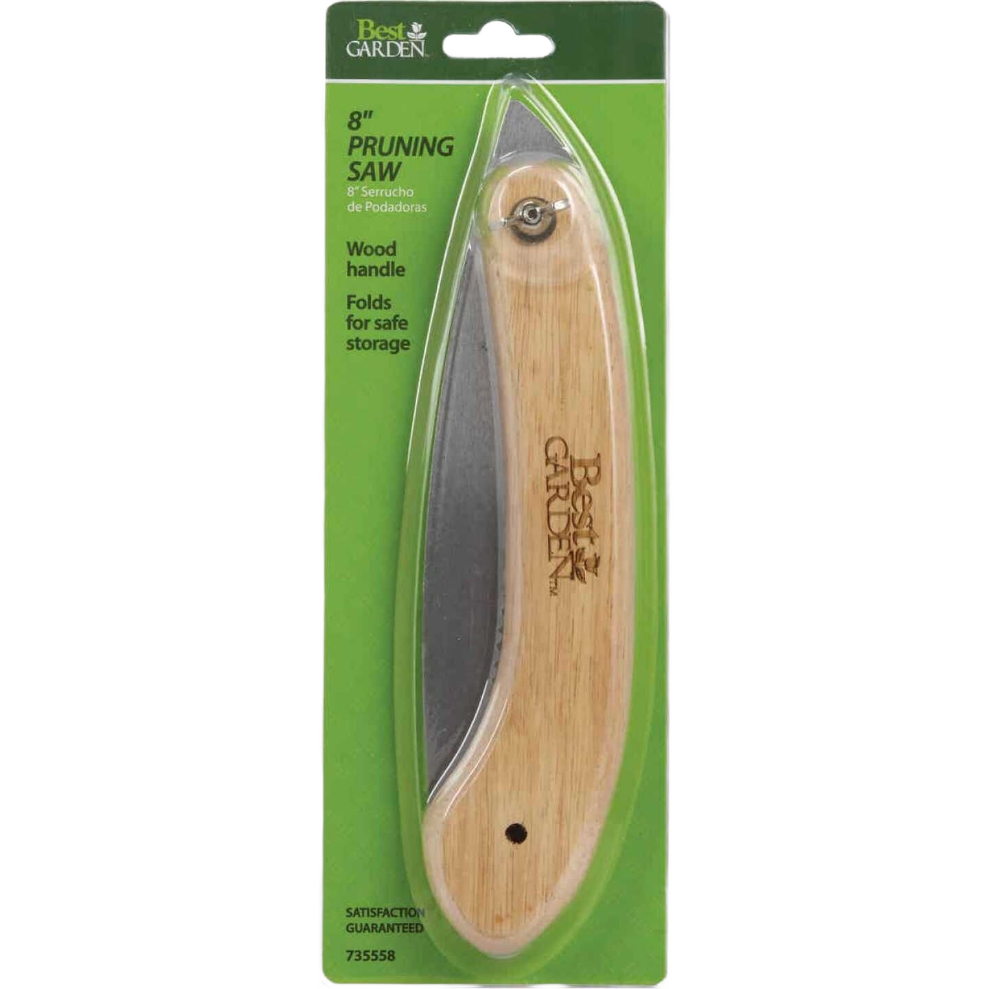 Foldable pruning saw with wooden handle and curved blade in Garden Tools and Pruning Saws collections under $50