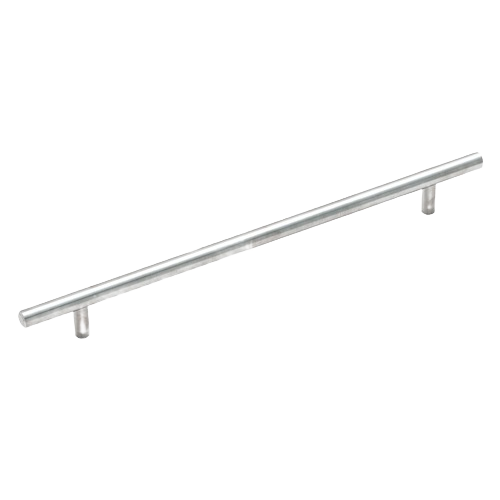 Brushed stainless steel bar pull with sleek modern design for cabinet and furniture hardware in home improvement collections