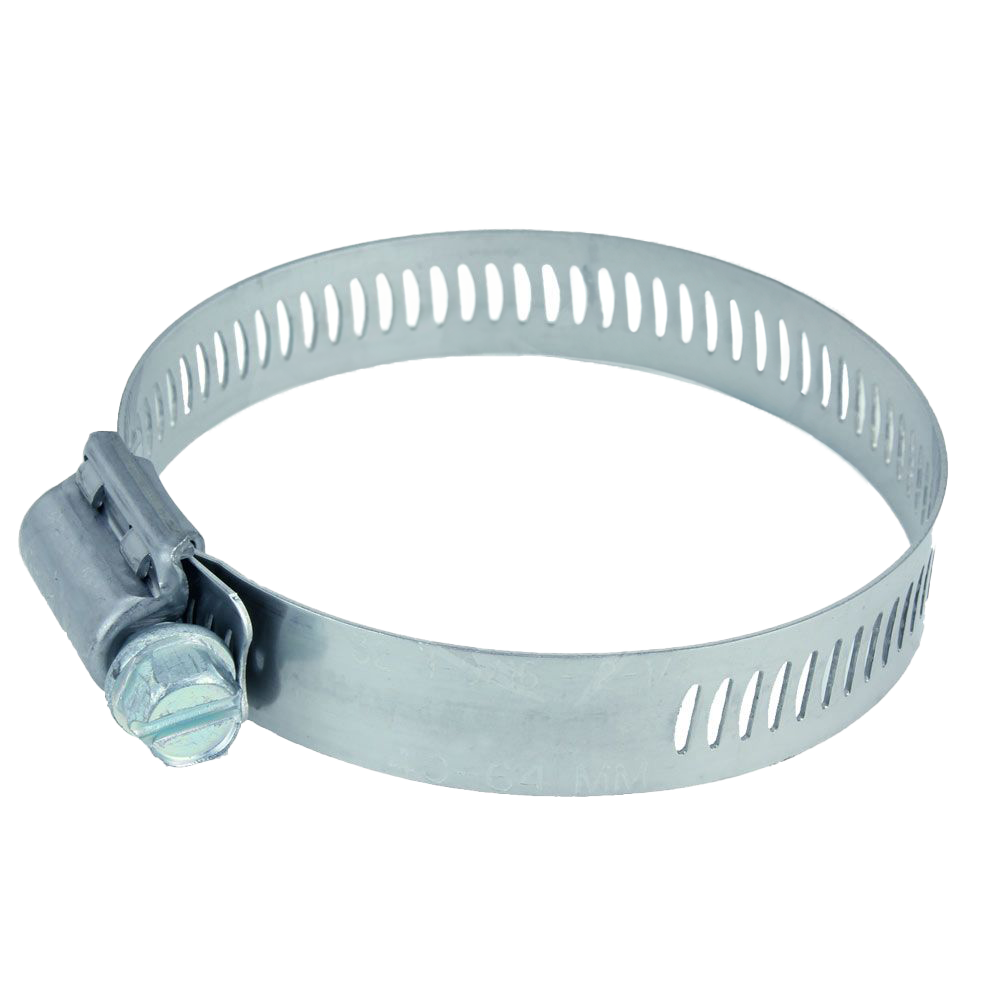 Metal hose clamp with slotted band and screw-tightening mechanism for John Deere parts and home improvement tools collections