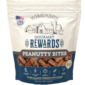 Bag of glazed peanut dog treats with oven-baked formula for training and everyday rewards under $50 collection