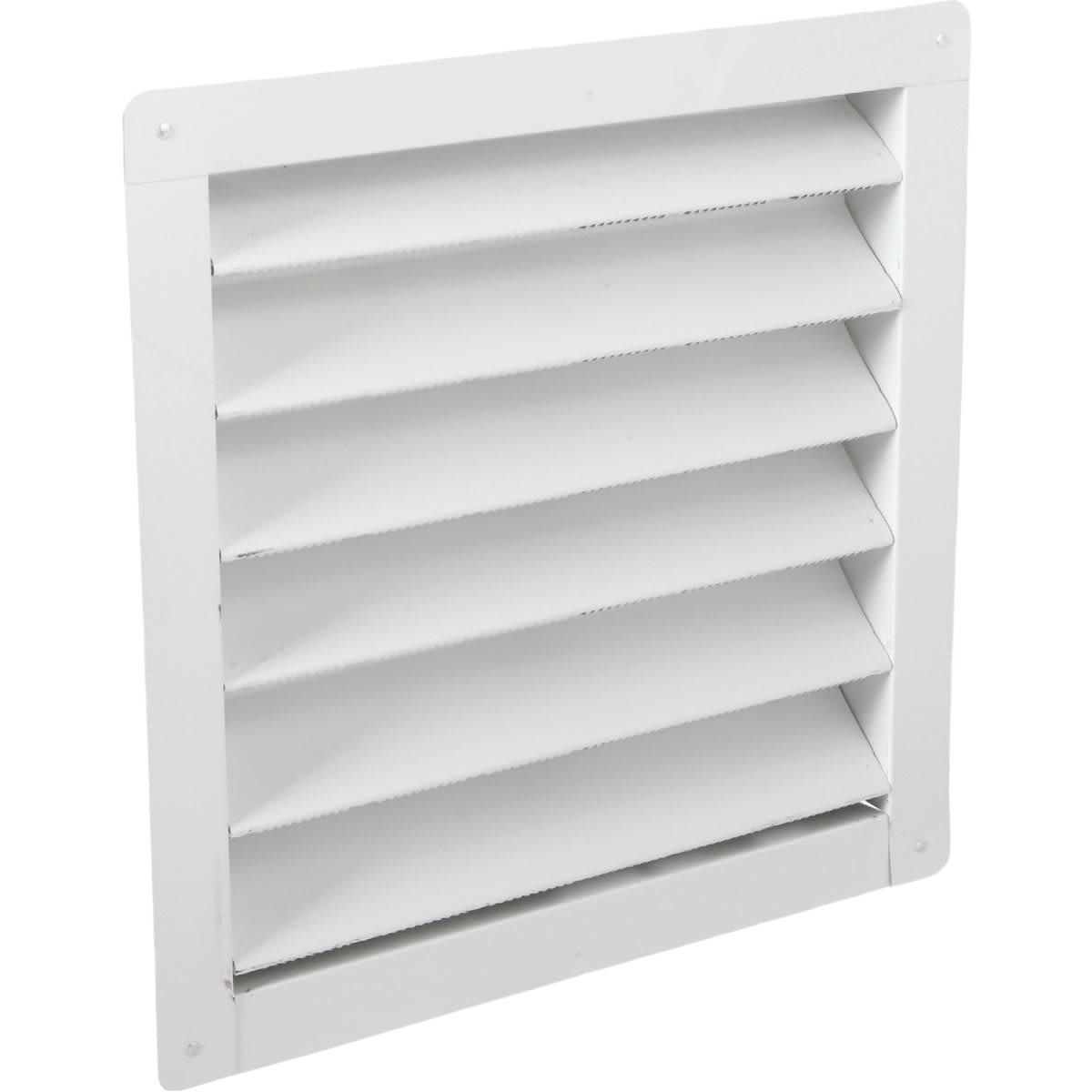 White aluminum wall louver vent with flush flange for attic exhaust in hardware and home improvement collections under $50