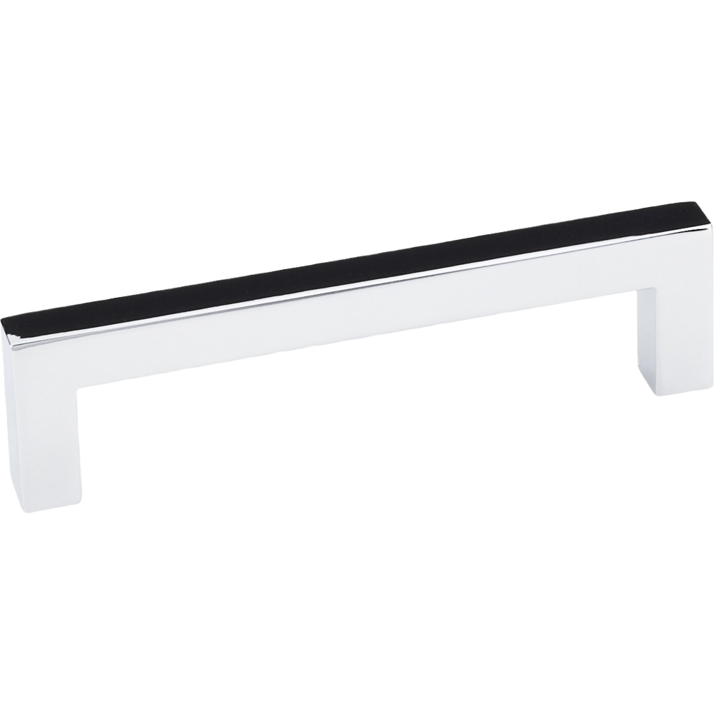 Polished chrome cabinet pull with a modern rectangular design for hardware and furniture accessories under $50 collections
