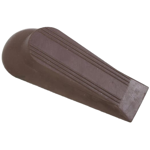 Brown rubber wedge door stop for secure door positioning in door accessories and home improvement collections under $50