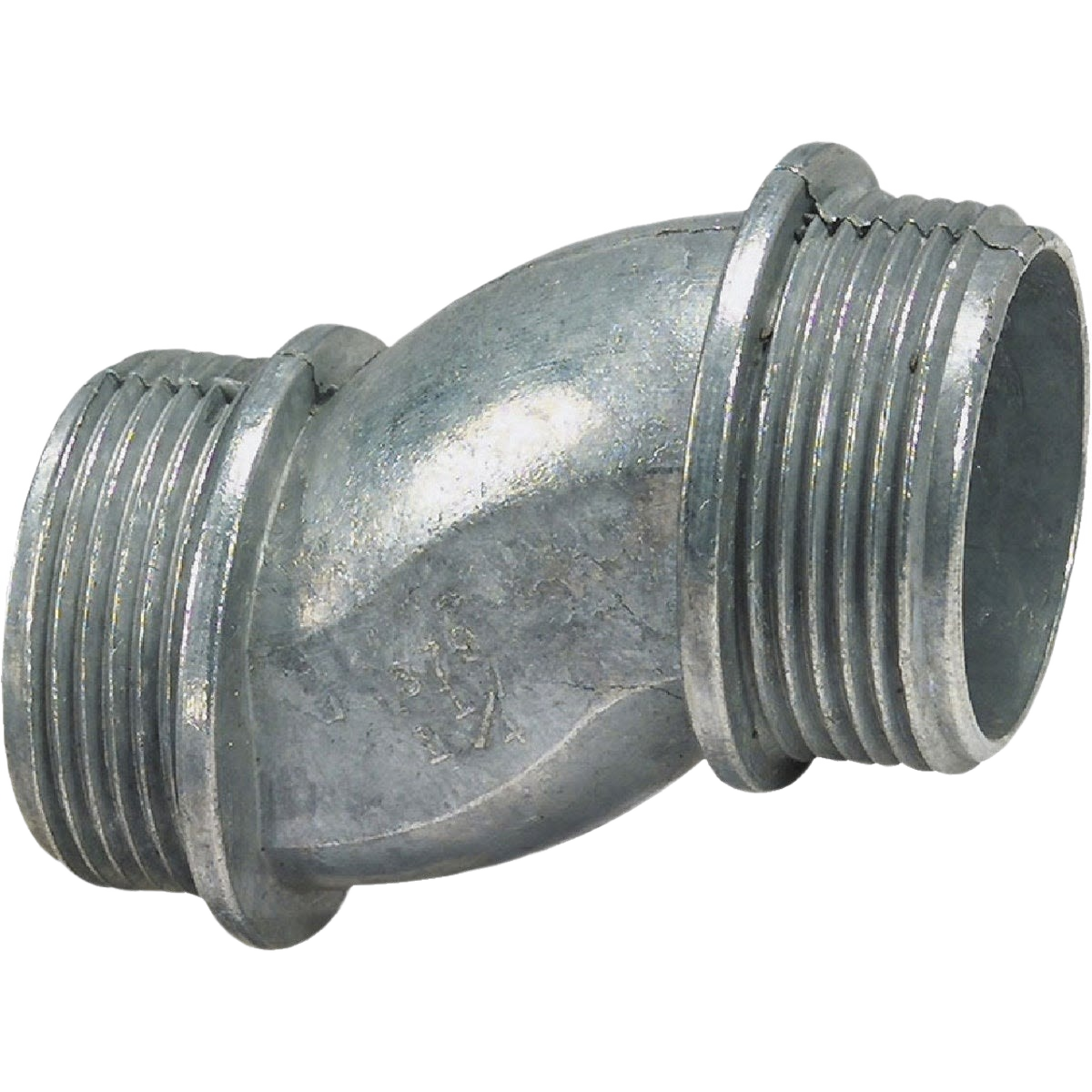 Zinc die-cast conduit offset nipple with threaded ends for electrical and conduit fitting applications in home improvement collections