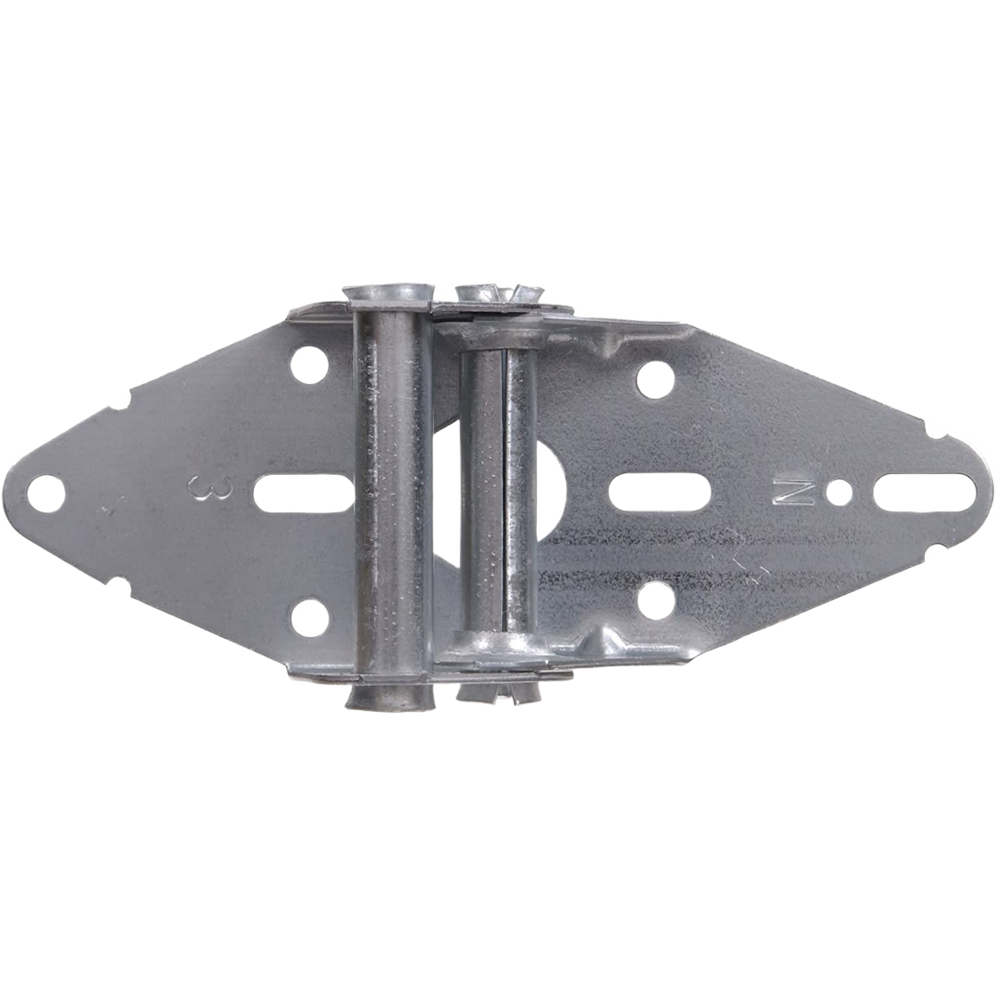 Galvanized steel garage door hinge with multiple mounting holes for durable home improvement and repair projects