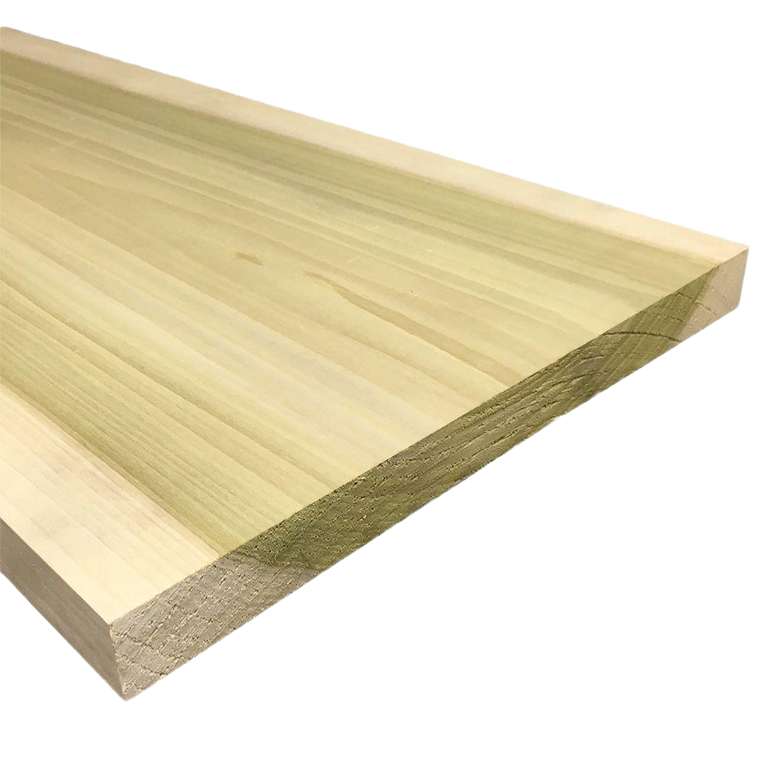 Smooth surfaced poplar wood board with clean edges for home improvement and woodworking projects