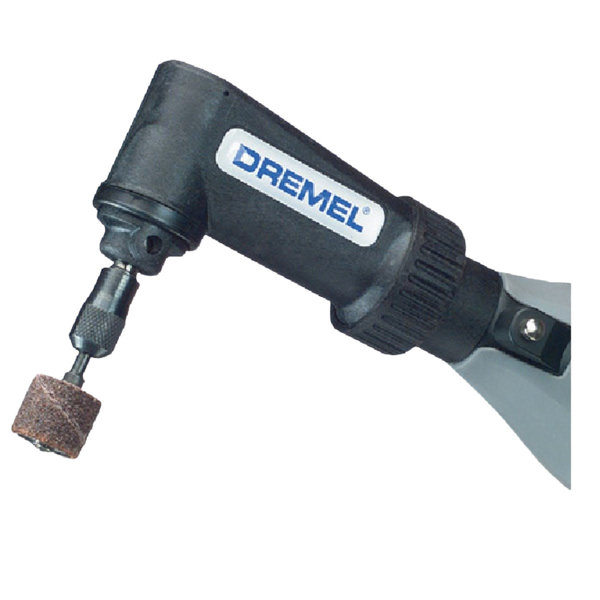 Compact right angle rotary tool attachment with ball bearing gears for precision grinding in power tool accessories collections