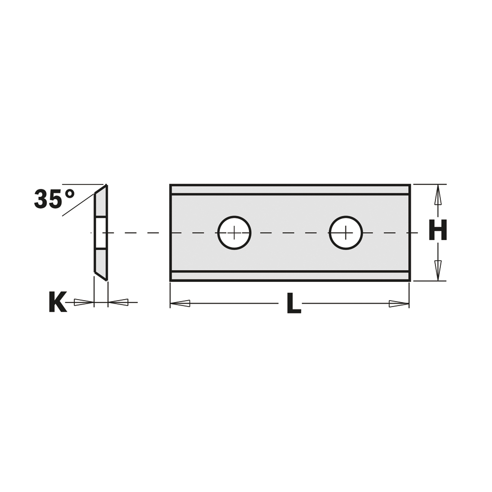 CMT Orange Tools (2/35°) 50x12x1.5mm Hw-K1920 Solid Carbide Knives