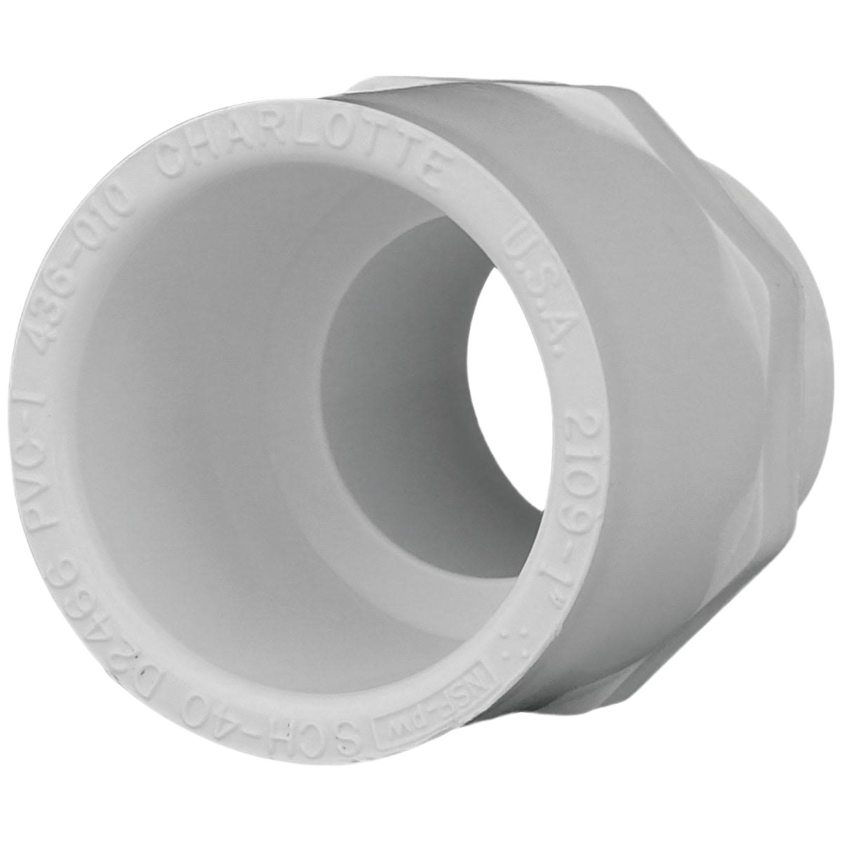 White Schedule 40 PVC reducing adapter for plumbing and pipes fitting in home improvement collections under $50