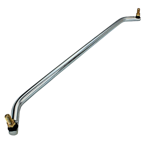 Chrome-finished front axle tie rod assembly with brass fittings designed for home improvement and tools use