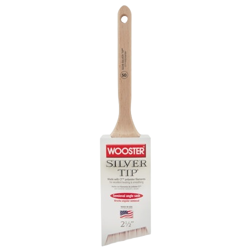 Paint brush with wooden handle and angled polyester bristles for home improvement and paint supplies under $50 collection