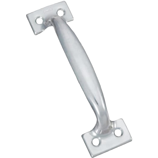Zinc utility door pull with mounting holes for easy installation in home improvement and tools projects
