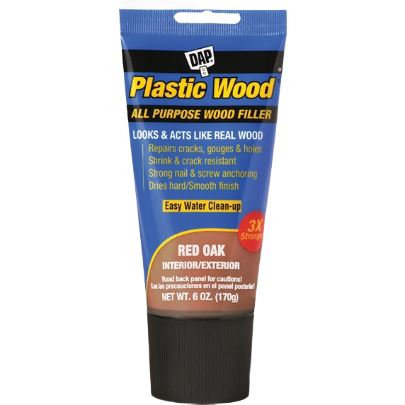 Tube of all purpose red oak wood filler for interior and exterior wood repair and finishing under $50 home improvement supplies