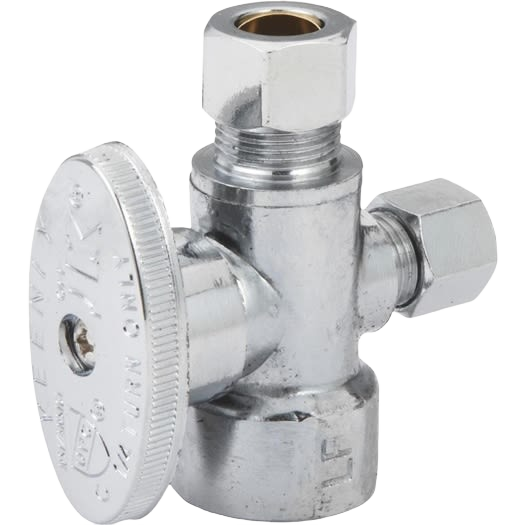 Do it Best 1/2" FIP x 3/8" OD x 1/4" OD Quarter Turn Angle Valve