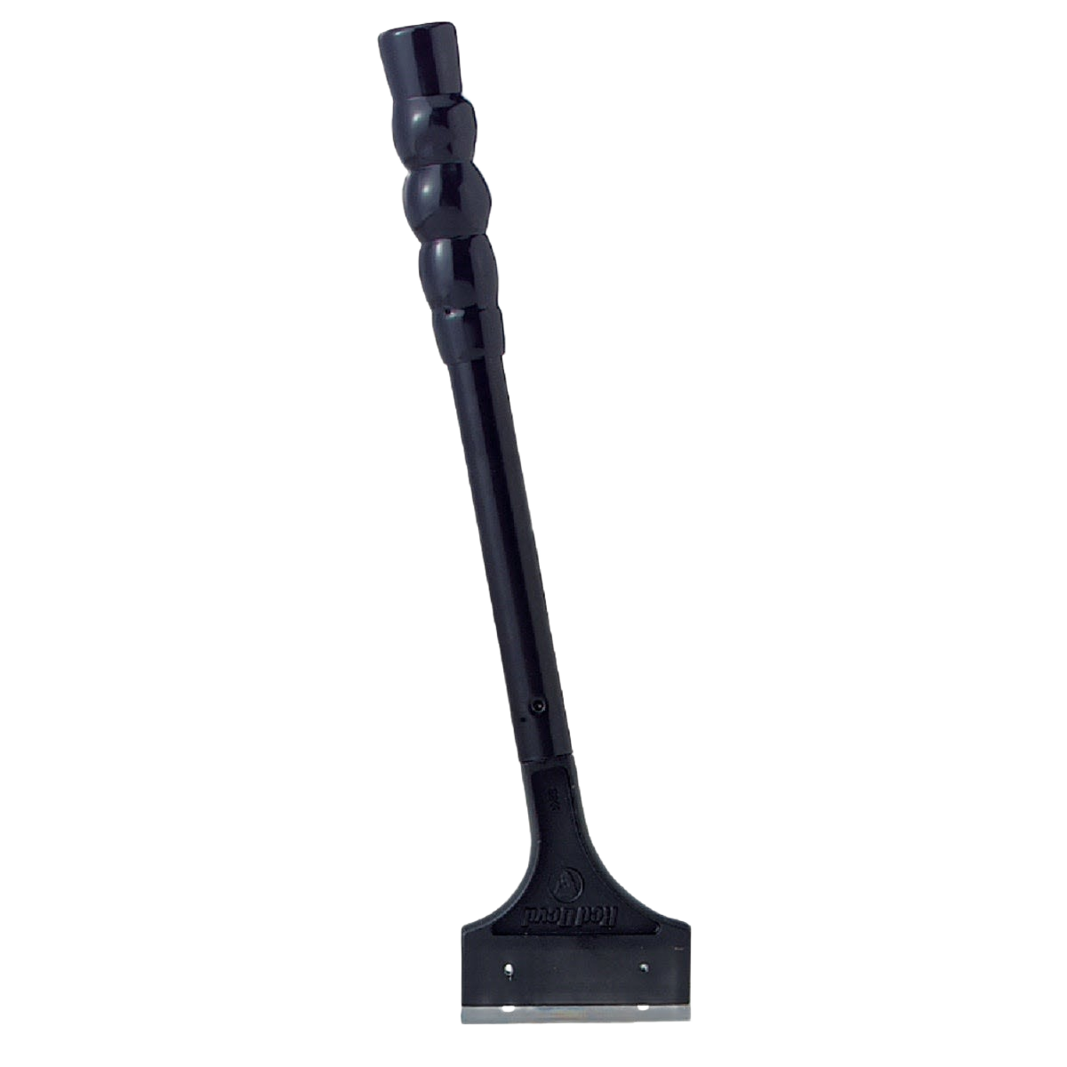 Black wallpaper scraper with ergonomic handle designed for efficient wallpaper removal and home improvement projects