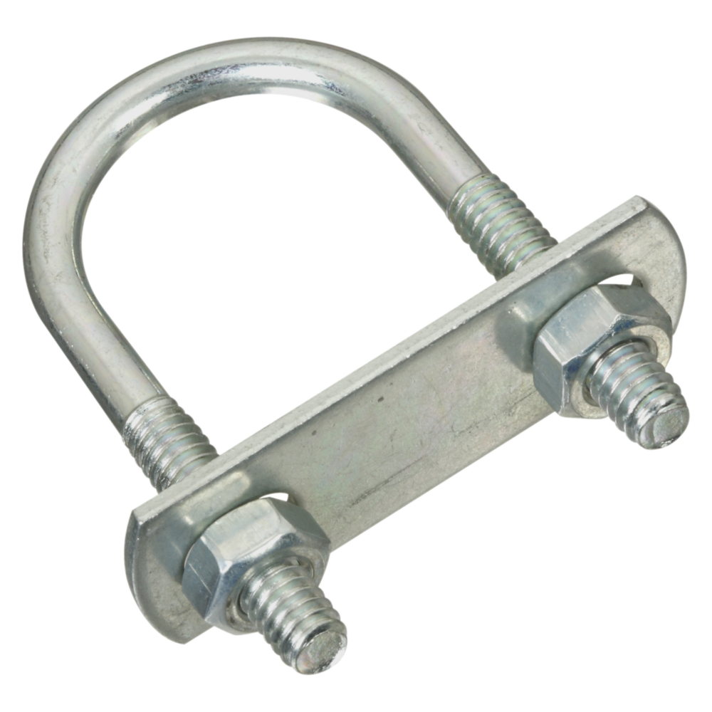 Zinc round U bolt with nuts and threaded ends for secure fastening in hardware, fasteners, and home improvement tools under $50