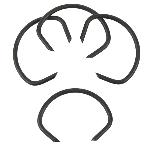 Set of four black metal miter clamps with curved jaws for securing corners in woodworking and home improvement projects