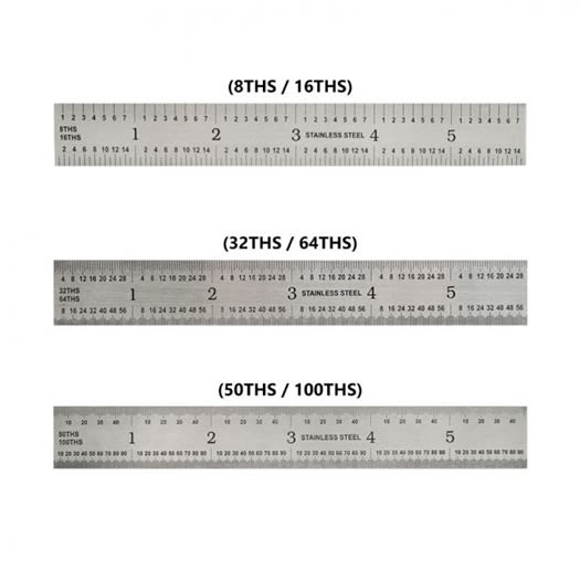 Stainless steel precision ruler with multiple measurement scales for woodworking and home improvement tools under $50 collection