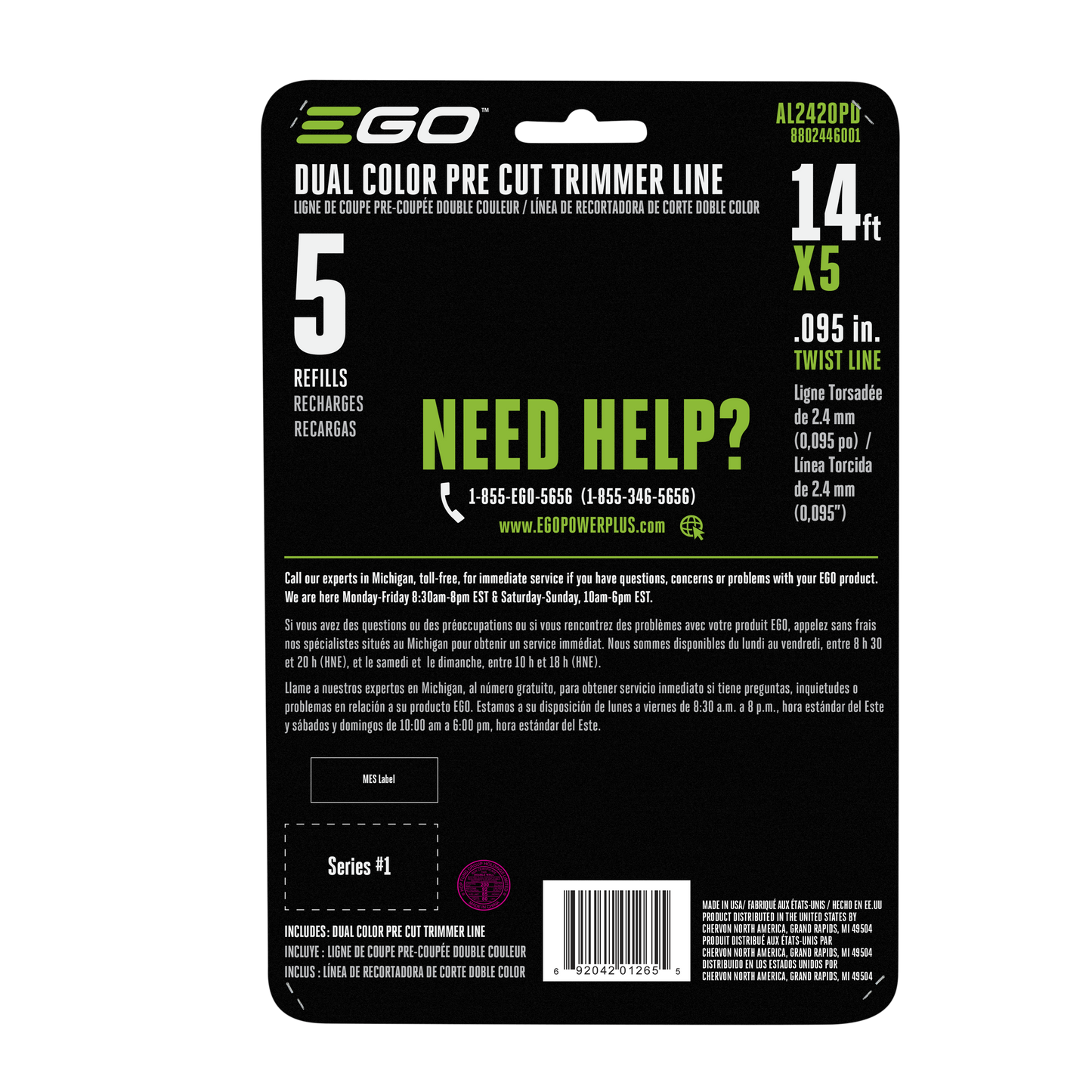 EGO dual-color pre-cut twisted trimmer line pack for home improvement in hand tools and woodworking tools collections