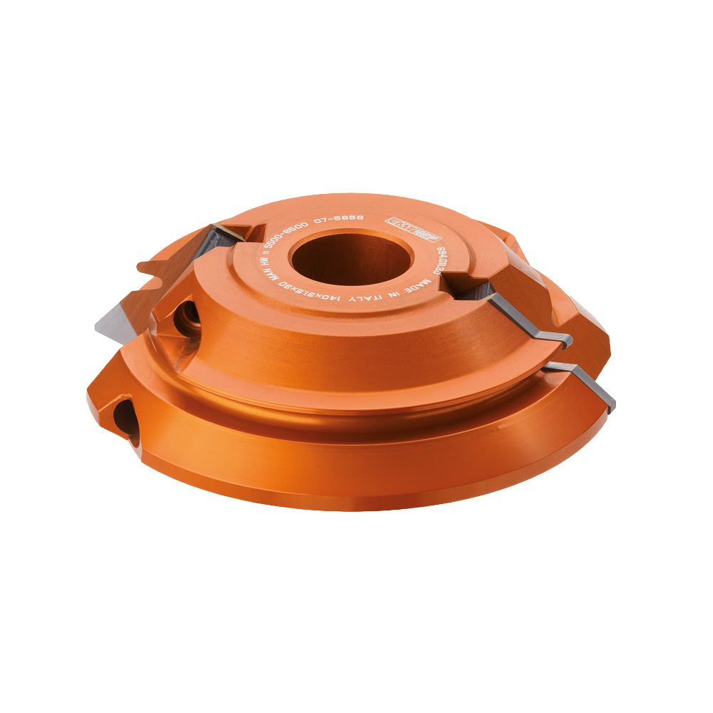 CMT Orange Tools 5-1/2", 45° Lock Miter Cutter Heads, 1-1/4” Bore