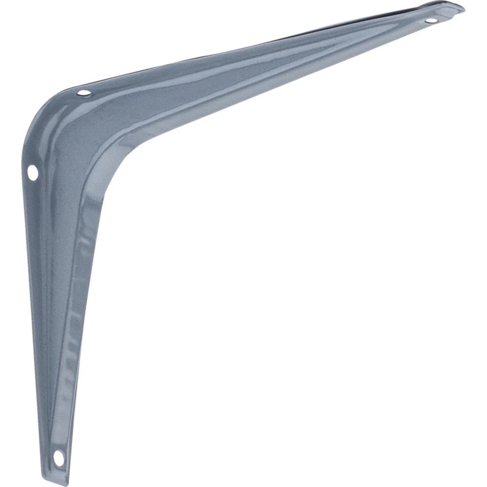 Gray steel shelf bracket with reinforced girder design for durable shelving and storage organization under $50 collections