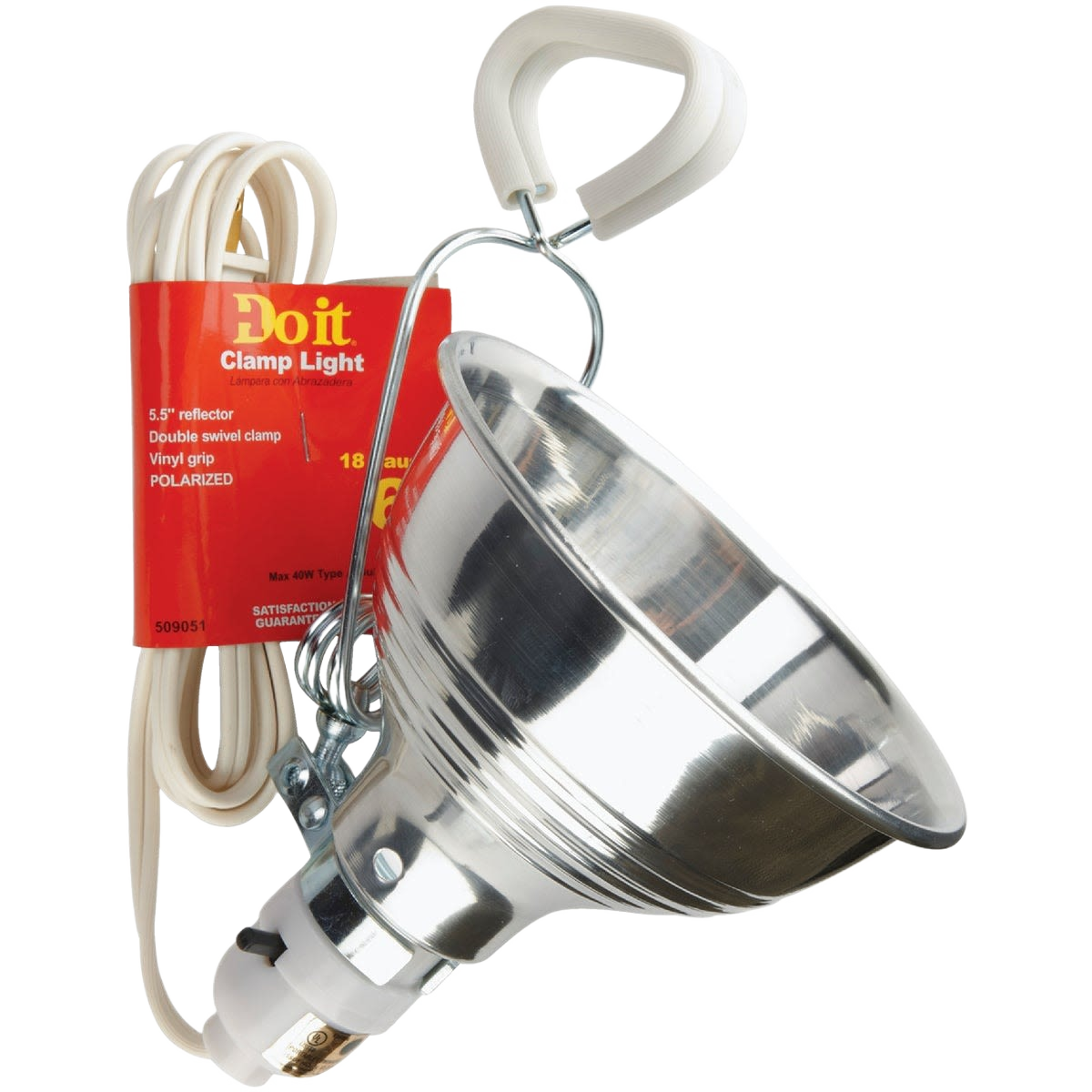 Aluminum clamp lamp with vinyl grip and 6-foot cord for lighting and electrical use under $50 collections