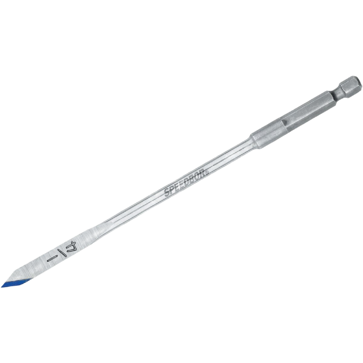 Irwin Speedbor 1/4 inch drill bit with Blue-Groove tip for faster chip removal in tool accessories and drill bits collections