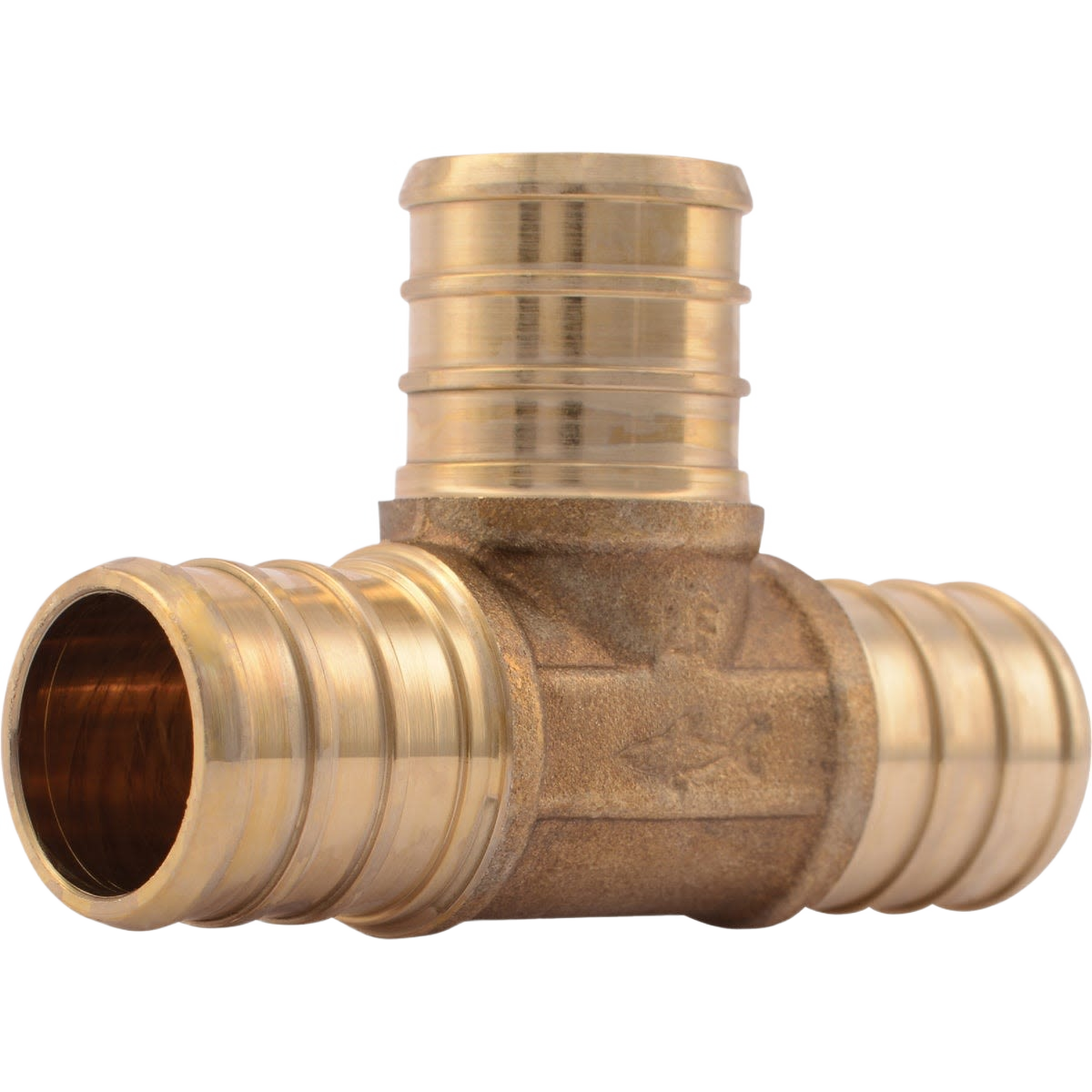 Brass PEX barb tee fitting for plumbing connections in Pipes & Fittings and Home Improvement tools collections under $50