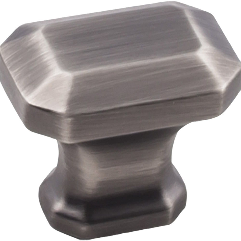 Brushed pewter cabinet knob with geometric shape for home improvement and furniture hardware under $50 collections