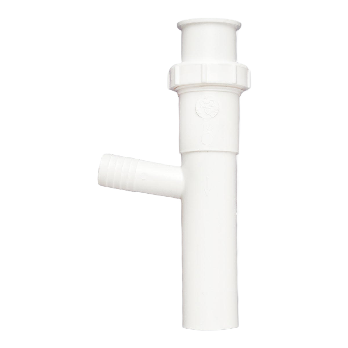 White plastic dishwasher branch tailpiece designed for plumbing repair and drain accessories under $50 collection