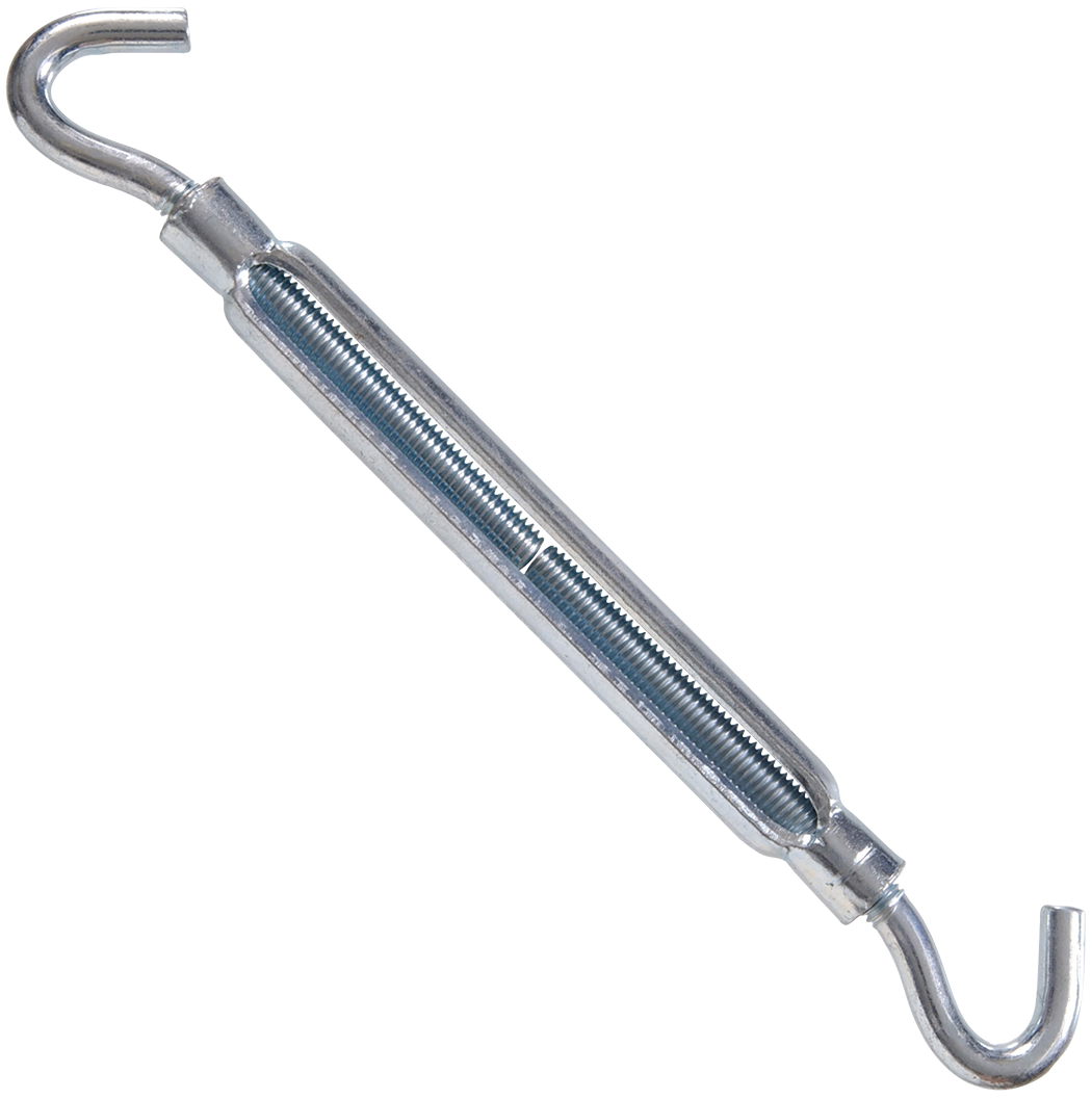 Hardware Essentials Hook and Hook Turnbuckle Zinc (3/8"-16 x 16-1/4")
