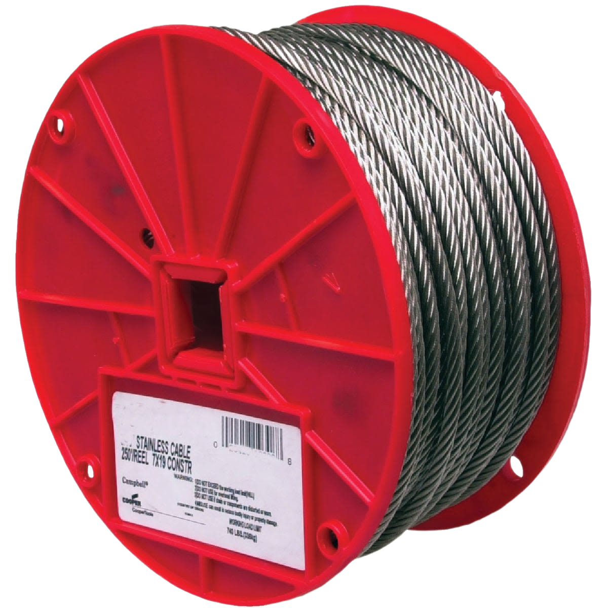 Stainless steel wire cable spool with durable construction, suitable for hardware and home improvement projects