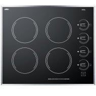 24" Wide 230V 4-Burner Radiant Cooktop