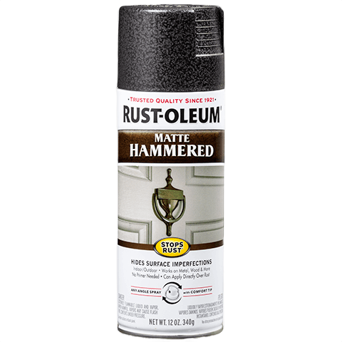 Rust-Oleum matte hammered spray paint can for home improvement in paint & supplies under $50 collection