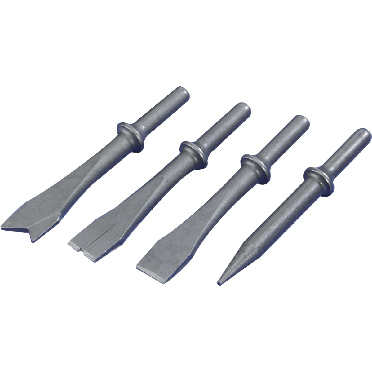 Set of four heat-treated carbon steel chisel bits for air hammer in tools and home improvement collection under $50