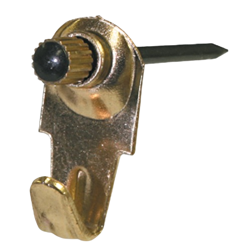 Brass picture hanger with nail included for secure wall decor mounting in hardware and home improvement collections under $50