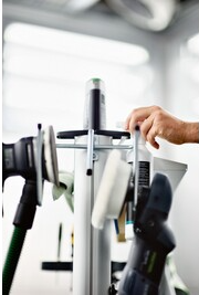 Festool modular workcenter accessory with tool holders for organized storage in tools and home improvement tasks