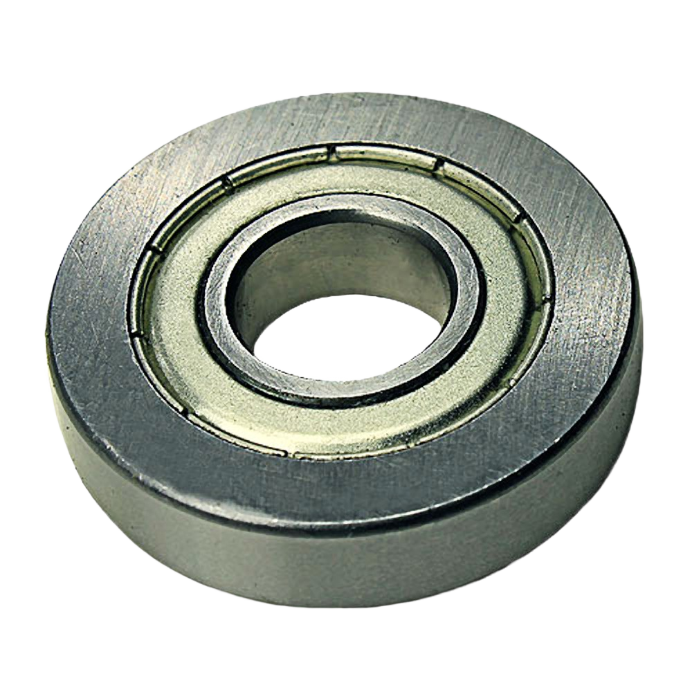 Close-up of a metal bearing designed for tool accessories and power tool maintenance in home improvement projects