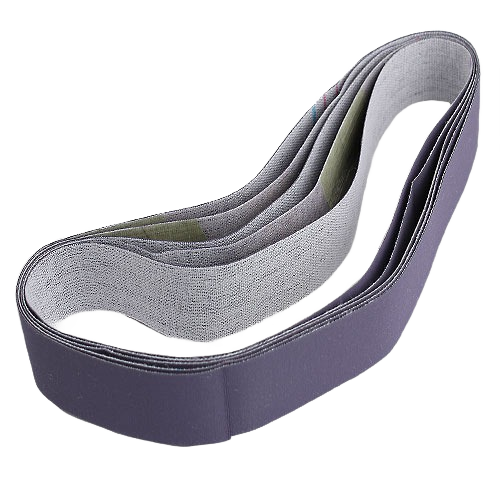 Set of six 6000-grit abrasive belts for sharpening tools in woodworking and home improvement projects