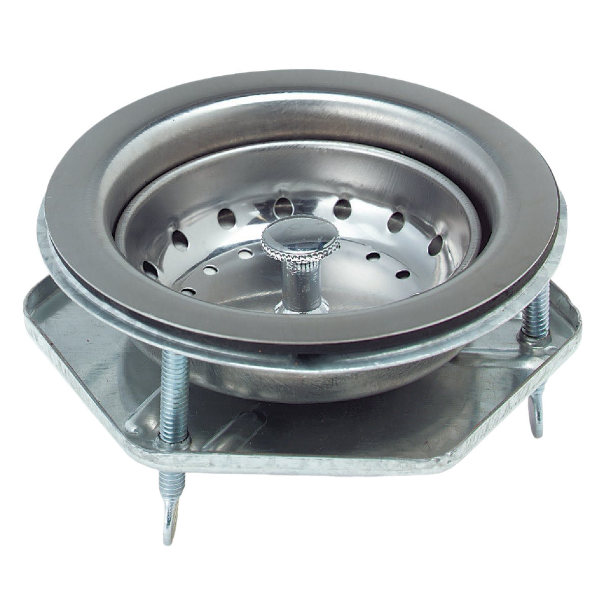 Stainless steel basket strainer assembly with thumb screw for sink repair in Plumbing Parts & Repair collections under $50