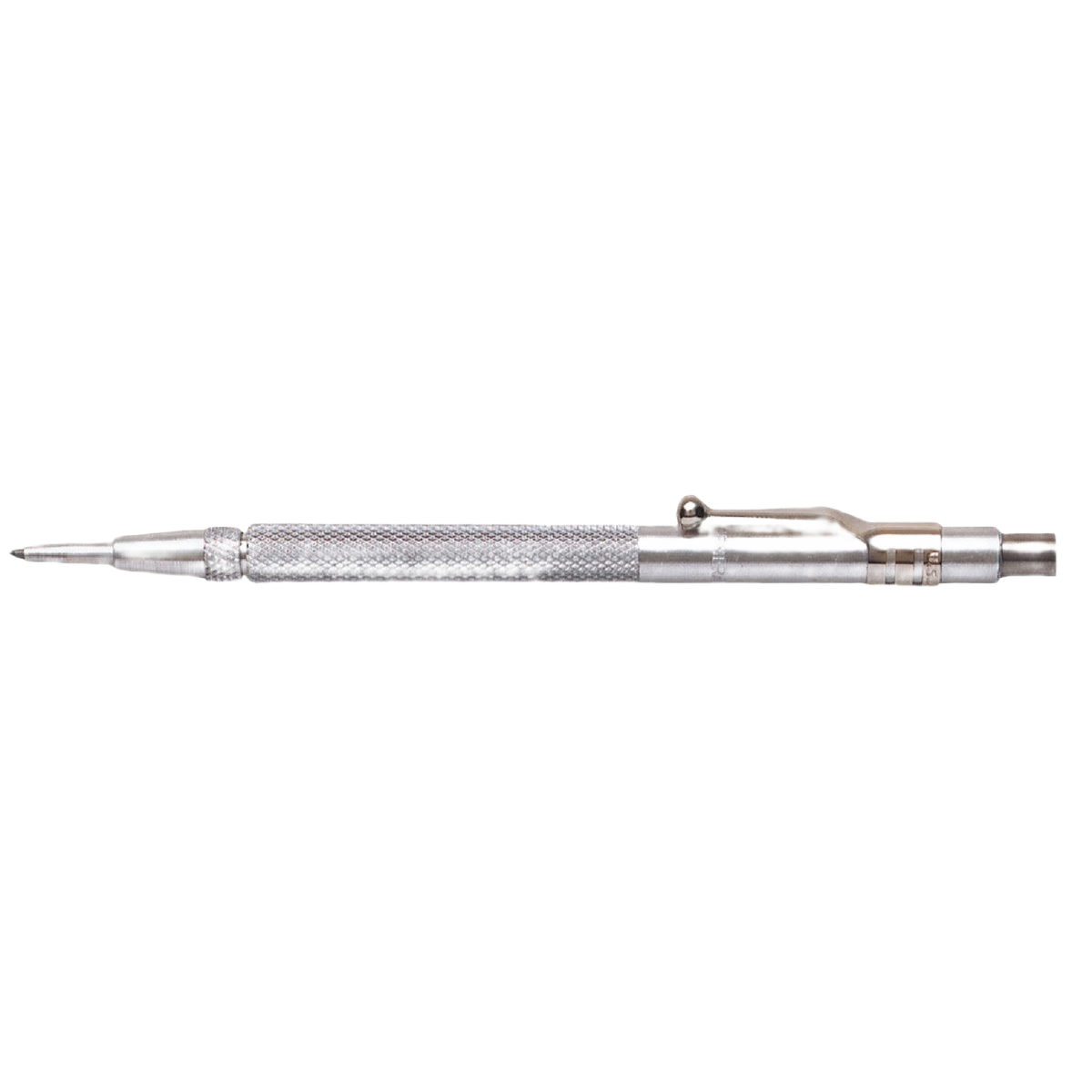 Metal scriber with knurled grip and clip for precision marking in woodworking and hand tools under $50 collections