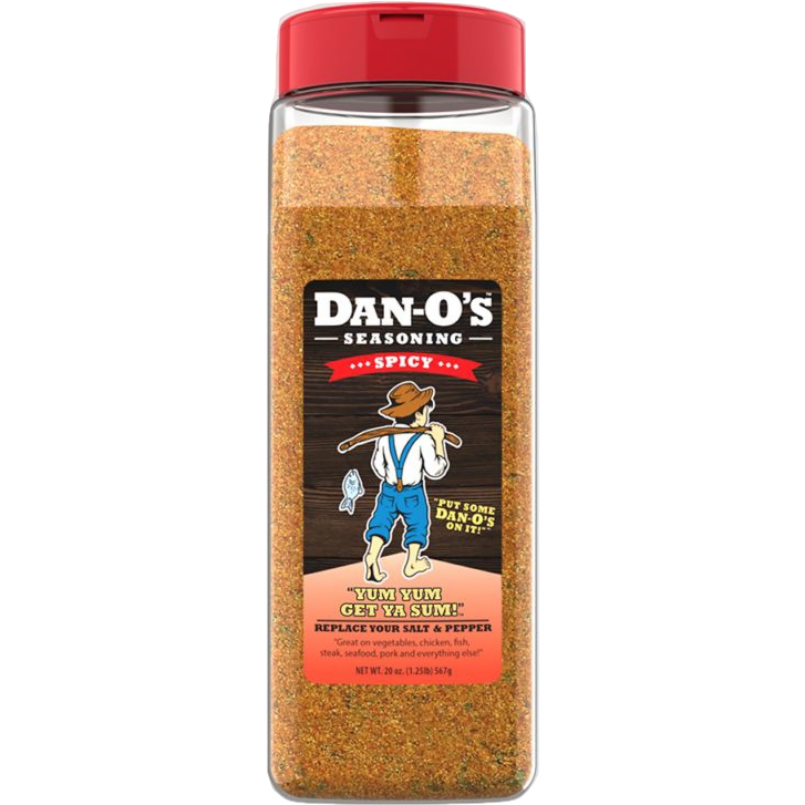 Clear plastic bottle of spicy seasoning blend with red cap for grilling, BBQ, and outdoor cooking under $50