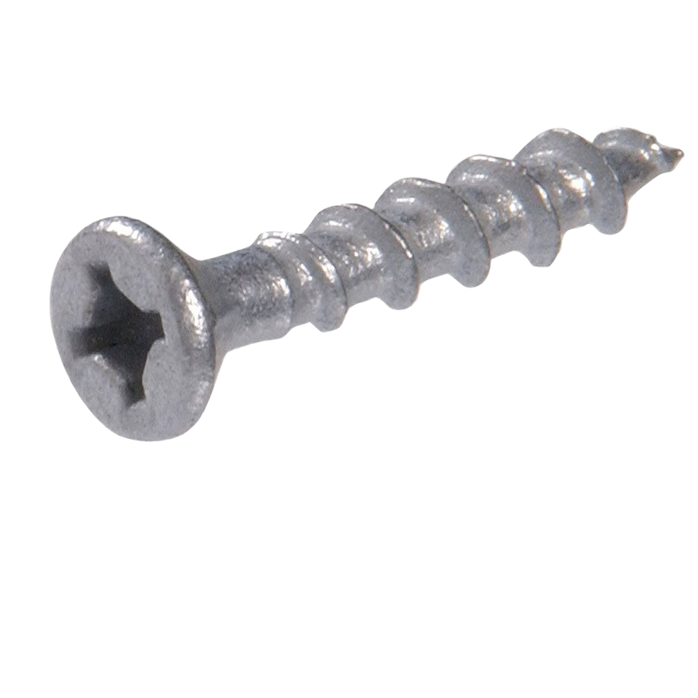 Galvanized steel deck screw with Phillips head for durable fastening in hardware and home improvement projects