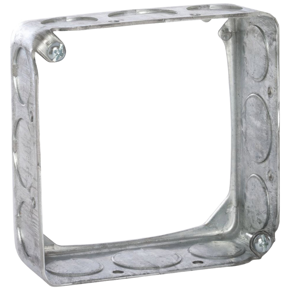 Galvanized steel square box extension for electrical wiring and conduit in home improvement and electrical collections under $50