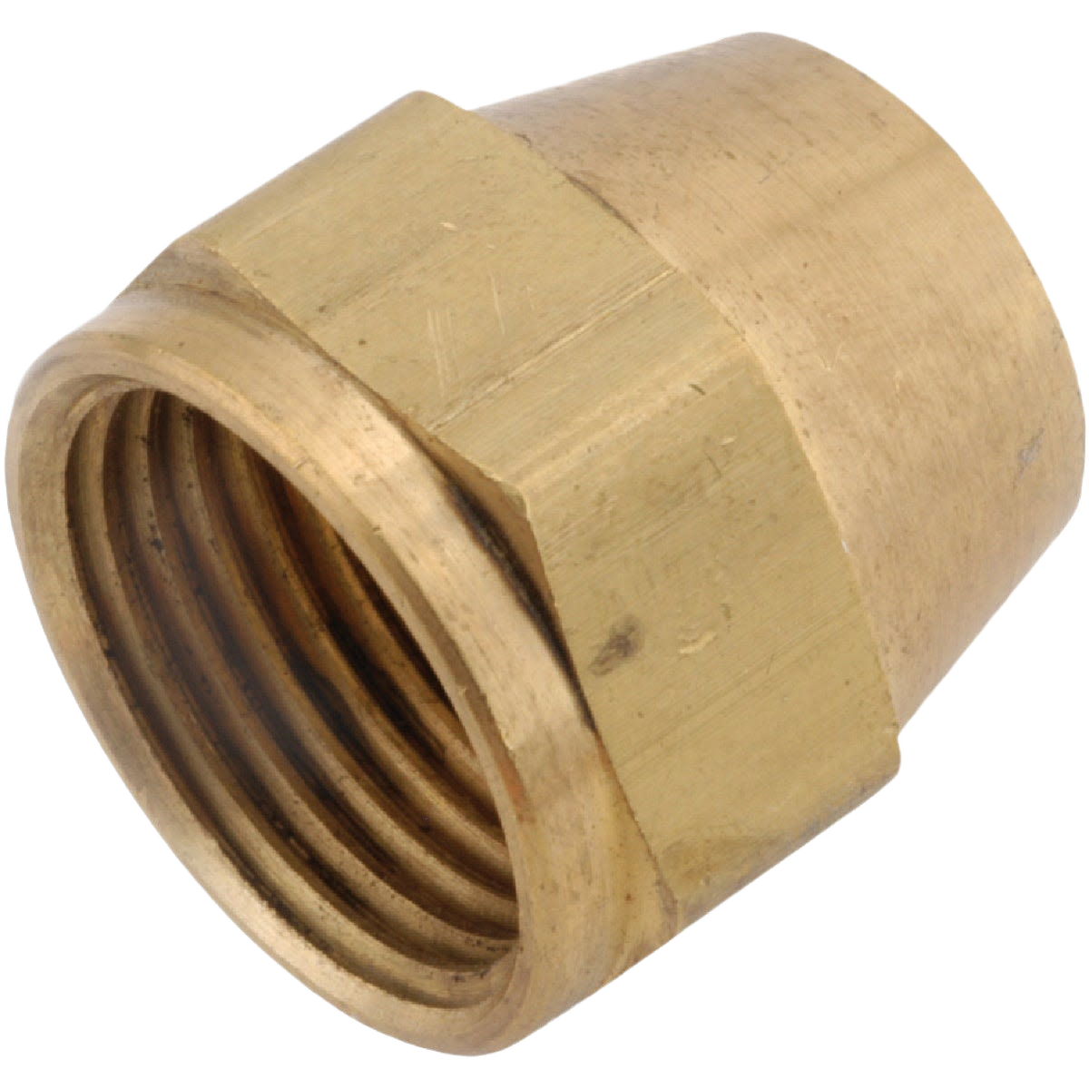 Brass flare short nut for plumbing connections in pipes and fittings, suitable for home improvement projects under $50
