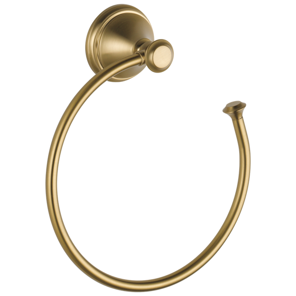 Champagne bronze towel ring with classic round mount for bathroom accessories and hardware under $100 collection