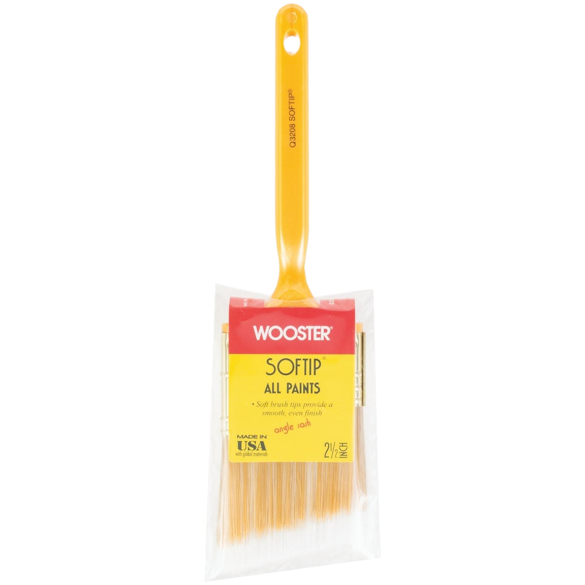 Wooster Softip angled paint brush with synthetic bristles for smooth finishes in paint brushes and home improvement collections