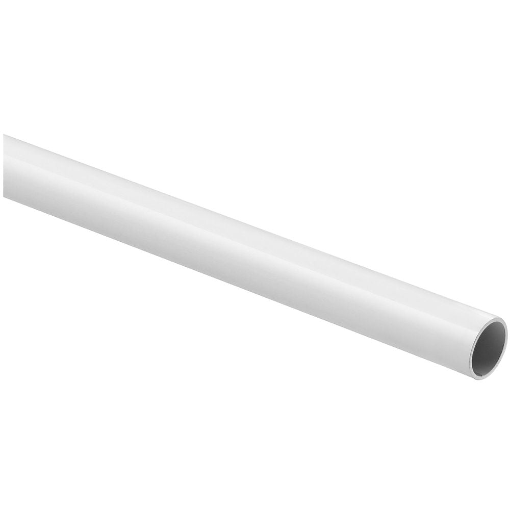 White metal closet rod designed for customizable closet storage in home improvement and under $50 collections