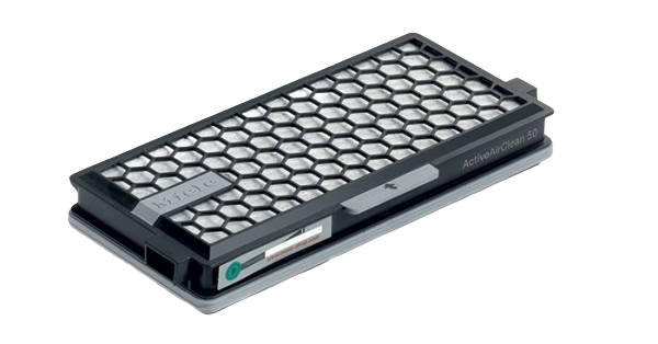 Rectangular air filter with honeycomb surface and black frame designed for home improvement and cleaning tasks